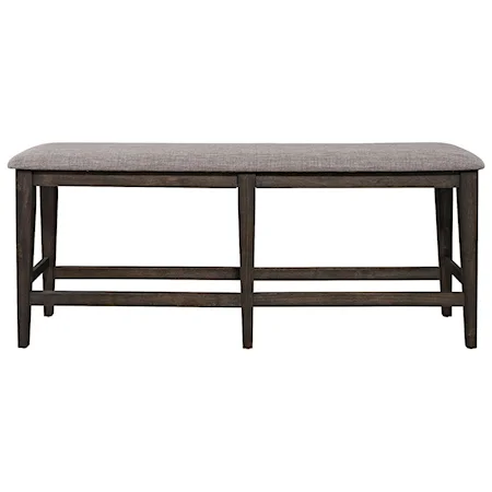 Contemporary Upholstered Counter Bench